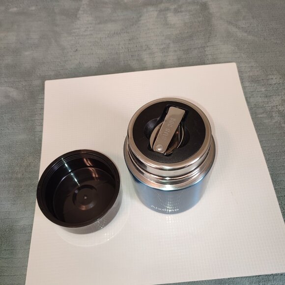 Allxeme Soup Thermos Bowl Spoon Thermo Resistant Stainless Steel Travel Work - Picture 3 of 11